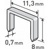 EXTOL PREMIUM Spony, balenie 1000ks, 8mm, 11,3x0,52x0,70mm, 8852502
