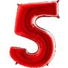 Nafukovací balónik číslo 5 červený 102 cm extra veľký - Grabo Nafukovací balónik číslo 5 červený 102 cm extra veľký - Grabo