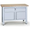 Pracovný stôl do dielne G6, 2 zásuvky, 2 skrinky, 1200 x 600 x 860 - 900 mm, sivá Pracovný stôl do dielne G6, 2 zásuvky, 2 skrinky, 1200 x 600 x 860 - 900 mm, sivá