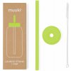 Muuki Electric Lime Silikónová slamka s čistiacou kefkou s viečkom