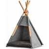Stan Zeller Teepee Cat, plsť/dřevo, šedá Stan Zeller Teepee Cat, plsť/dřevo, šedá