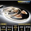 LEDprodukt PROFI LED pásik 120LED/m SMD2835 14,4W/m prúd. driver studená biela IP20 24V LEDprodukt PROFI LED pásik 120LED/m SMD2835 14,4W/m prúd. driver studená biela IP20 24V