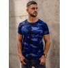 Tmavomodré pánske tričko s maskačovým vzorom Bolf S807A1 Tmavomodré pánske tričko s maskačovým vzorom Bolf S807A1