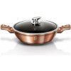 Berlingerhaus Pekáč kulatý s mramorovým povrchem a poklicí 28 cm Rosegold Metallic Line