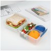 Sistema Delený desiatový box To Go Lunch Cube Max s nádobou na jogurt s dvojitým viečkom 2 l mix farieb