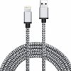 AppleKing opletený nabíjací a synchronizačný kábel USB-A / Lightning pre iPhone / iPad / iPod / AirPods - 2 m – strieborný - možnosť vrátiť tovar ZADARMO do 30tich dní AppleKing opletený nabíjací a synchronizačný kábel USB-A / Lightning pre iPhone / iPad / iPod / AirPods - 2 m – strieborný - možnosť vrátiť tovar ZADARMO do 30tich dní