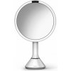 Kozm. zrkadlo Simplehuman Sensor Touch, DUAL LED osvetlenie, 5x, dobíjacia, biela oceľ ST3054
