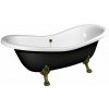 Polysan CHARLESTON voľne stojaca vaňa 188x83x69cm, nohy bronz, čierna/biela 72960 Polysan CHARLESTON voľne stojaca vaňa 188x83x69cm, nohy bronz, čierna/biela 72960