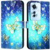 Peňaženkové kožené puzdro Painting na OPPO Reno11 F 5G - Zlatý motýľ Peňaženkové kožené puzdro Painting na OPPO Reno11 F 5G - Zlatý motýľ