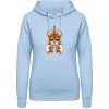 AWDis Hoodie Mikina - Dizajn Pivný Viking - Nebeská modrá - XL - Dámske AWDis Hoodie Mikina - Dizajn Pivný Viking - Nebeská modrá - XL - Dámske