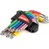 Imbusové TORX kľúče z S2 ocele 9ks AMiO-04300 Imbusové TORX kľúče z S2 ocele 9ks AMiO-04300