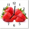 Nástenné sklenené hodiny Jahody 30x30 cm Nástenné sklenené hodiny Jahody 30x30 cm