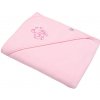 Detská froté osuška s výšivkou a kapuckou New Baby 100x100 ružová sloník Detská froté osuška s výšivkou a kapuckou New Baby 100x100 ružová sloník