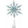 Ozdoba na špic vianočného stromu - snehová vločka - 22 x 15 cm - svetlomodrá Ozdoba na špic vianočného stromu - snehová vločka - 22 x 15 cm - svetlomodrá
