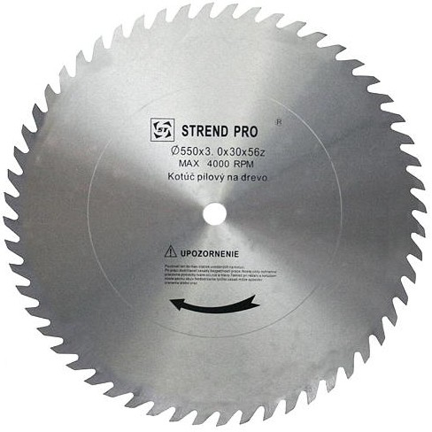 Strend Pro SuperSaw CW Pílový kotúč bez plátkov na drevo 550x3,0x30 z56