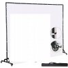 Statív Stojan na fotografické pozadie s kolieskami 2,13 m x 3,05 m Sada Biele pozadie Statív Stojan na fotografické pozadie s kolieskami 2,13 m x 3,05 m Sada Biele pozadie