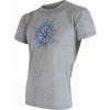 Pánske tričko kr.rukáv SENSOR MERINO ACTIVE COMPASS sivá S Pánske tričko kr.rukáv SENSOR MERINO ACTIVE COMPASS sivá S