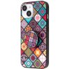 AppleMix Kryt pre Apple iPhone 15 - sklo / guma - šnúrka + pop-socket - orientálny motív AppleMix Kryt pre Apple iPhone 15 - sklo / guma - šnúrka + pop-socket - orientálny motív
