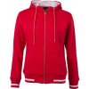 Daiber Dámska mikina na zips s kapucňou Club JN775 - Červená / biela | 2XL Daiber Dámska mikina na zips s kapucňou Club JN775 - Červená / biela | 2XL
