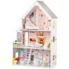 Ružovo-biely drevený domček pre bábiky, Multi__4127