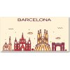 Foto obraz akrylové sklo Nápis barcelona 100x50 cm Foto obraz akrylové sklo Nápis barcelona 100x50 cm