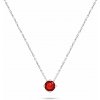 Brilio Silver Minimalistický strieborný náhrdelník s červeným zirkónom NCL73WGR
