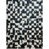 Luxusný kožený koberec patchwork - čiernobiely Luxusný kožený koberec patchwork - čiernobiely