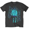 Billie Eilish tričko Neon Graffiti Logo šedé