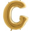 Nafukovací balónik písmeno G zlaté 102 cm - Grabo Nafukovací balónik písmeno G zlaté 102 cm - Grabo