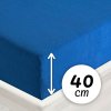 Froté napínacie prestieradlo na extra vysoký matrac FR-016 Modré 180 x 200 - výška 40 cm Froté napínacie prestieradlo na extra vysoký matrac FR-016 Modré 180 x 200 - výška 40 cm