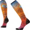 Smartwool Ski Zero Cushion Geo Peaks Print OTC Orange Rust