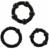 Stay Hard Cock Rings - Sada čiernych erekčných krúžkov 3ks Stay Hard Cock Rings - Sada čiernych erekčných krúžkov 3ks