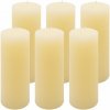 Krémová parafínová sviečka rustikálna 20 cm, 90 h, sada 6 ks Krémová parafínová sviečka rustikálna 20 cm, 90 h, sada 6 ks