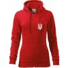 Ukrajina trojzubec prsník - Mikina dámska trendy zipper s kapucňou - XS ( Červená ) Ukrajina trojzubec prsník - Mikina dámska trendy zipper s kapucňou - XS ( Červená )