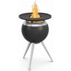 Höfats Štýlový BBQ gril a ohnisko MOON v jednom na drevo a peletky Farba: Silver/BLACK - strieborná/čierna, Variant: s vysokou podstavou Höfats Štýlový BBQ gril a ohnisko MOON v jednom na drevo a peletky Farba: Silver/BLACK - strieborná/čierna, Variant: s vysokou podstavou