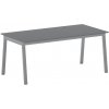 Rokovací kancelársky stôl PRIMO BASIC, 180x90 cm, sivostrieborná podnož, grafit Rokovací kancelársky stôl PRIMO BASIC, 180x90 cm, sivostrieborná podnož, grafit
