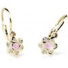 Cutie Jewellery Zlaté detské náušnice C2149-10-X-1 ružová Cutie Jewellery Zlaté detské náušnice C2149-10-X-1 ružová