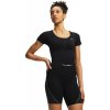 Dámske tričko Under Armour Vanish Seamless Crop Zip SS Black/Steel/Steel M Dámske tričko Under Armour Vanish Seamless Crop Zip SS Black/Steel/Steel M