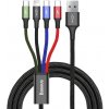 Baseus CA1T4-B01 Lightning/USB-C (2x)/MicroUSB, 3.5A, 1,2m, černý
