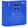 Skins Non-Latex Condoms 4 Pack, bezlatexové kondómy s nominálnou šírkou 52 mm Skins Non-Latex Condoms 4 Pack, bezlatexové kondómy s nominálnou šírkou 52 mm