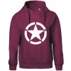 Army hvězda Oversized mikina dámská Moon kratšia + širšia Fuchsiová