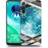 Picasee silikónový prehľadný obal pre Motorola Moto G8 - Blue geometry Picasee silikónový prehľadný obal pre Motorola Moto G8 - Blue geometry