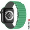SWISSTEN SILICONE BAND FOR APPLE WATCH - MAGNETIC 38 / 40 / 41 mm GREEN/GREY 46000503 SWISSTEN SILICONE BAND FOR APPLE WATCH - MAGNETIC 38 / 40 / 41 mm GREEN/GREY 46000503