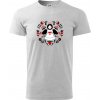 Folklór - Anjelik - Klasické pánske tričko vyššej gramáže - 4XL ( Svetlosivý melír ) Folklór - Anjelik - Klasické pánske tričko vyššej gramáže - 4XL ( Svetlosivý melír )