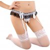 Nohavičky 2in1 Suspenderbelt with open pearl string White S-L Nohavičky 2in1 Suspenderbelt with open pearl string White S-L