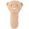NATTOU Hračka plyšová hrkálka Teddy medvedík 14 cm, 0m+ NATTOU Hračka plyšová hrkálka Teddy medvedík 14 cm, 0m+