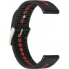 eses Silikónový remienok dierkovaný - Čierno červený, 22 mm eses Silikónový remienok dierkovaný - Čierno červený, 22 mm