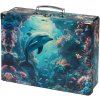BAAGL Skladací školský kufrík Delfín s kovaním BAAGL Skladací školský kufrík Delfín s kovaním