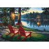Norimpex diamantové maľovanie posedenie pri jazere 30 x 40cm