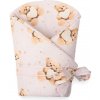Detská zavinovačka New Baby Love Teddy bear 80x80 cm pink Detská zavinovačka New Baby Love Teddy bear 80x80 cm pink